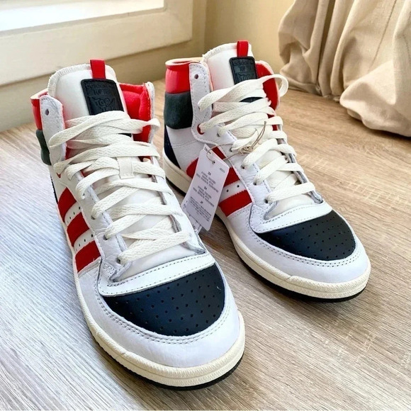 New Adidas Originals Top Ten RB Red Bull Sneakers Basketball  Red White Womens 8 - Picture 5 of 16